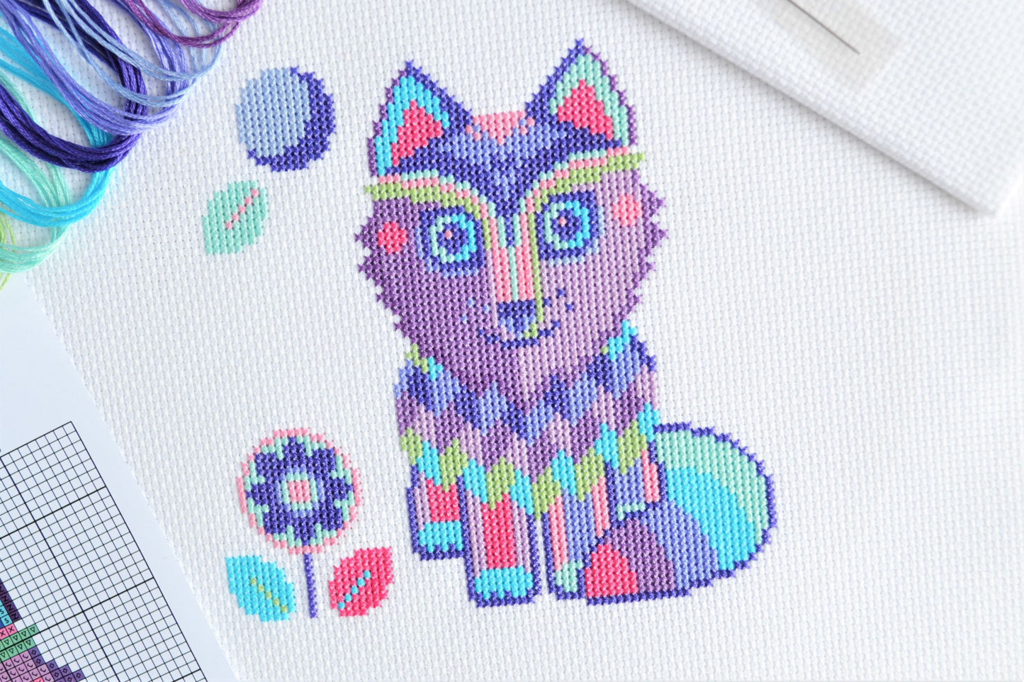 Maya the Wolf Cross Stitch Kit