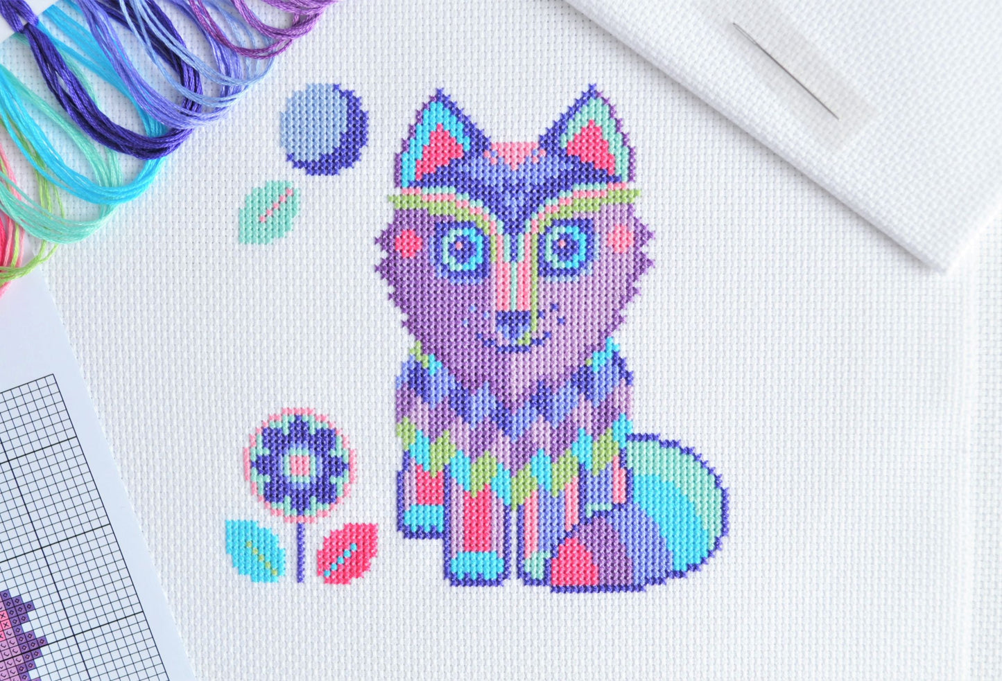 Maya the Wolf Cross Stitch Kit