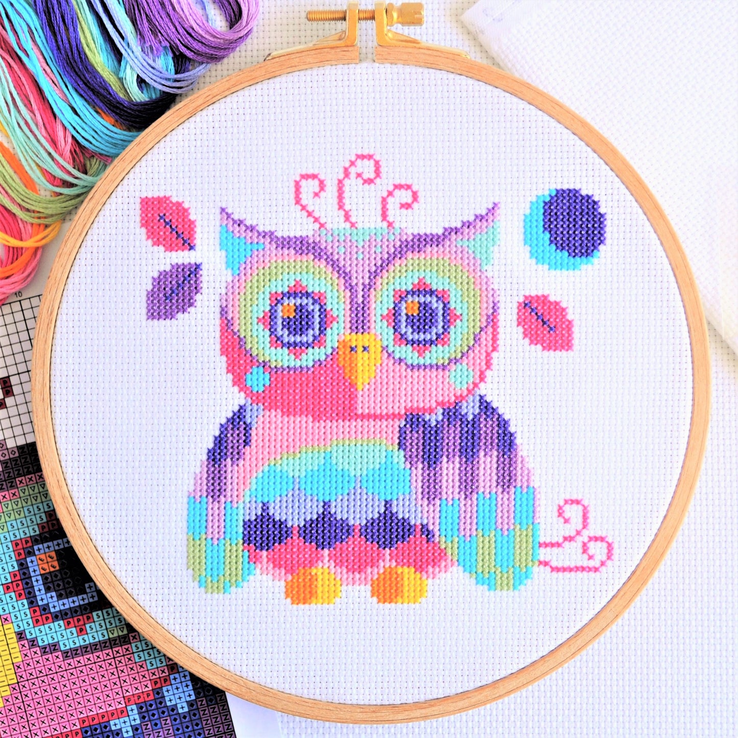 Florence the Owl Cross Stitch Kit