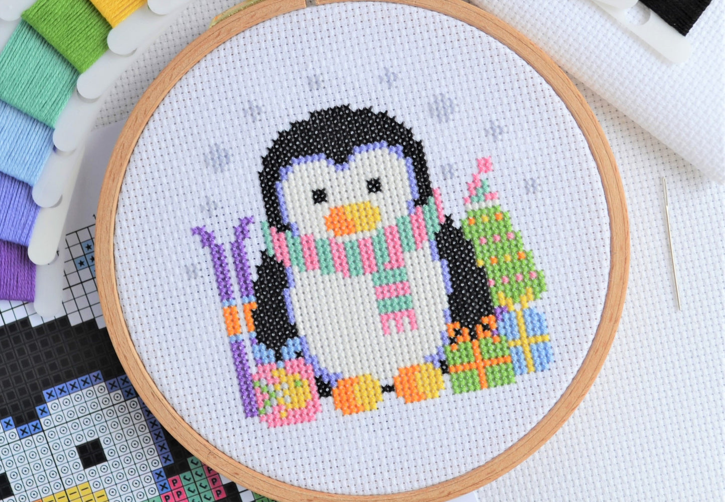 Christmas Trio Penguin Cross Stitch Kit