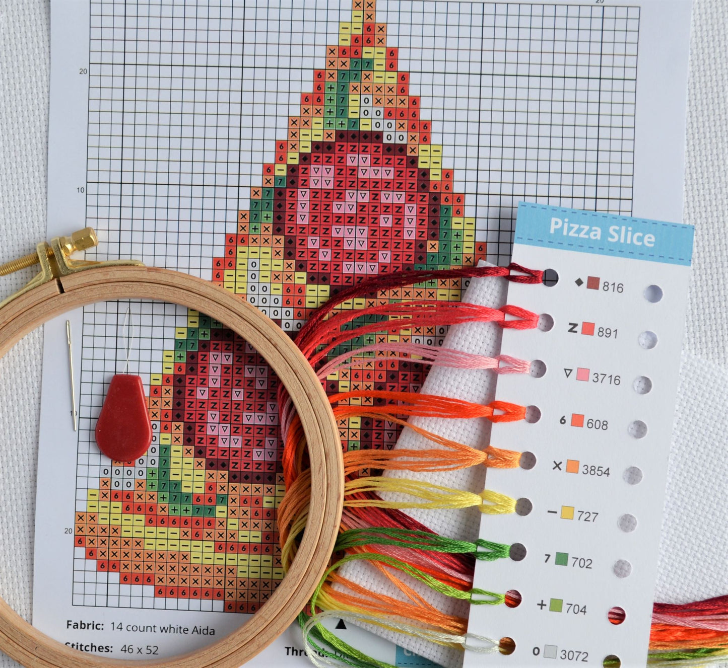 Cross Stitch Kit for Beginners ~ Pizza