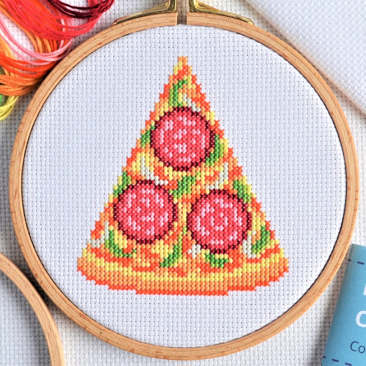 Cross Stitch Kit for Beginners ~ Pizza