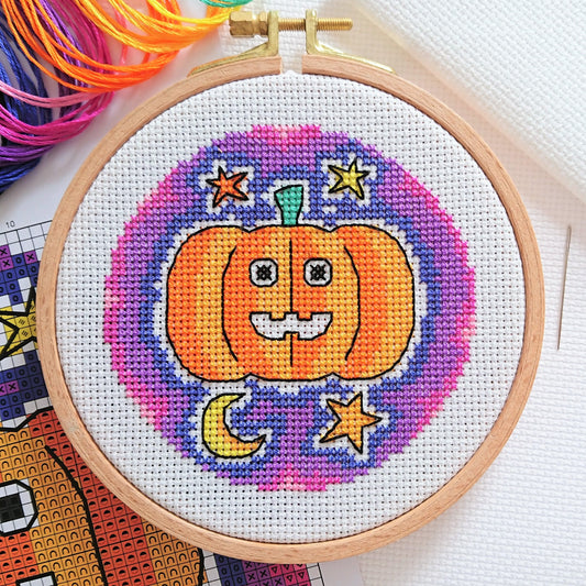 Halloween Pumpkin Cross Stitch Kit