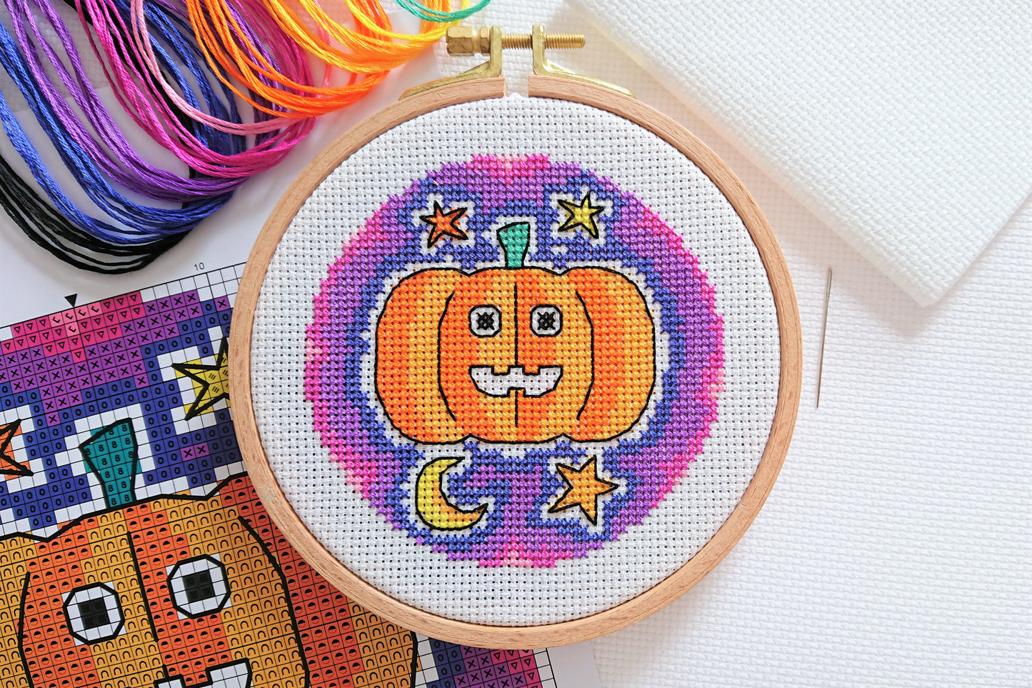Halloween Pumpkin Cross Stitch Kit