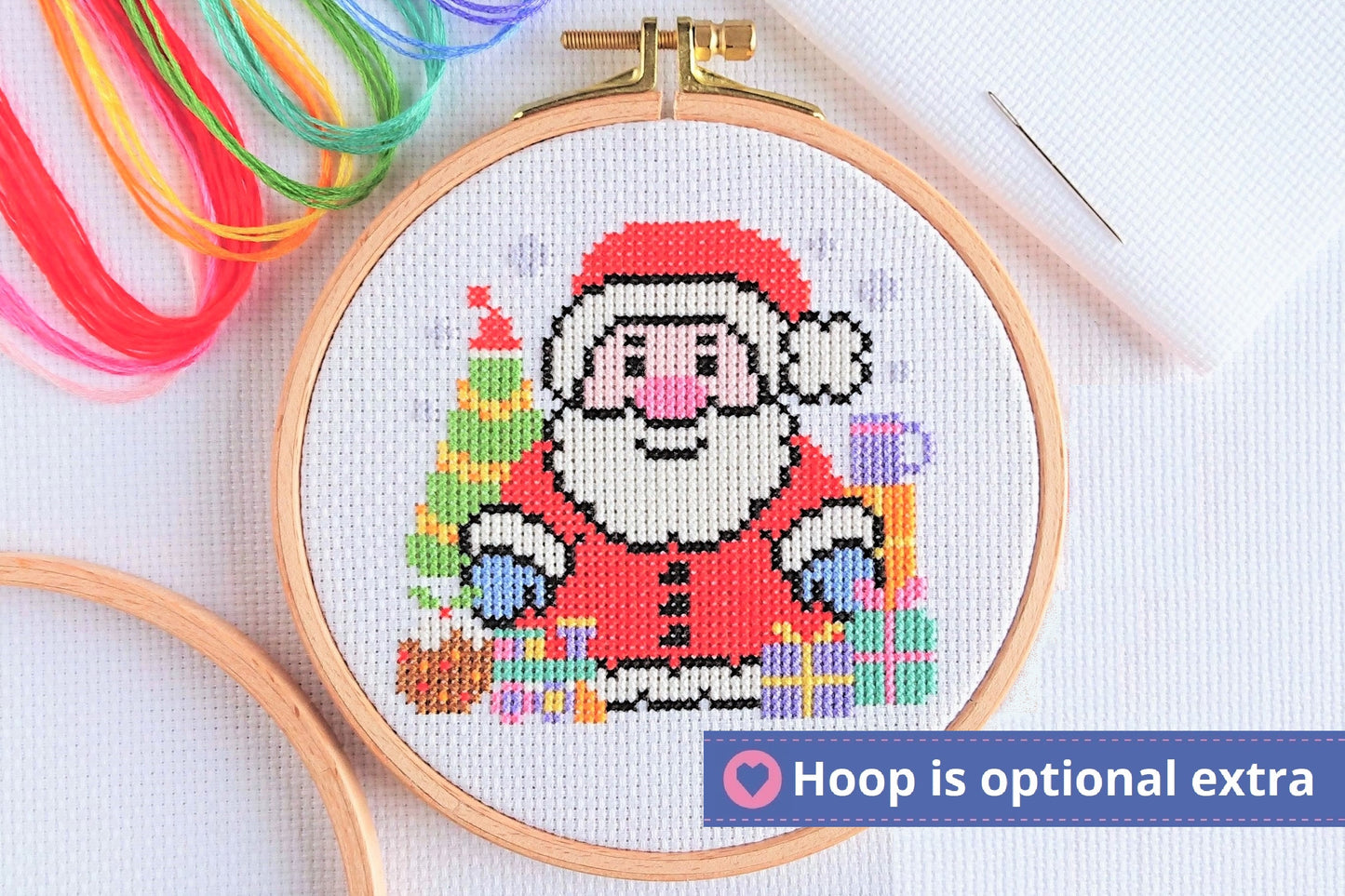 Mini Christmas Santa Cross Stitch Kit