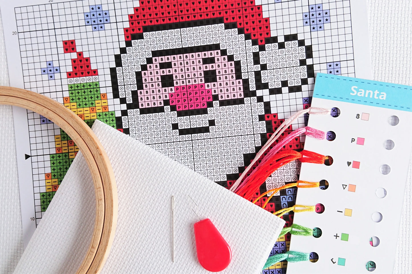 Cross Stitch Kit for Beginners ~ Santa