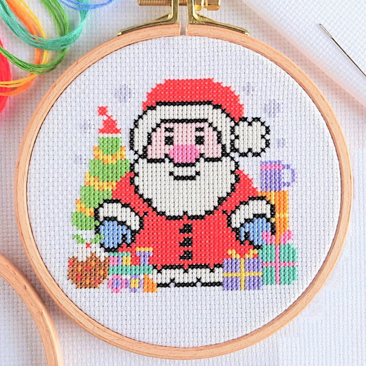 Mini Christmas Santa Cross Stitch Kit