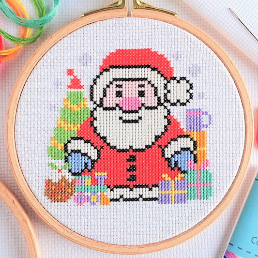 Cross Stitch Kit for Beginners ~ Santa