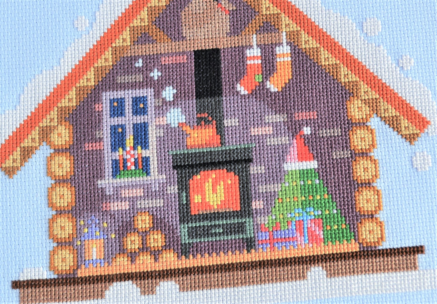 Santa's Cosy Cabin Cross Stitch Kit