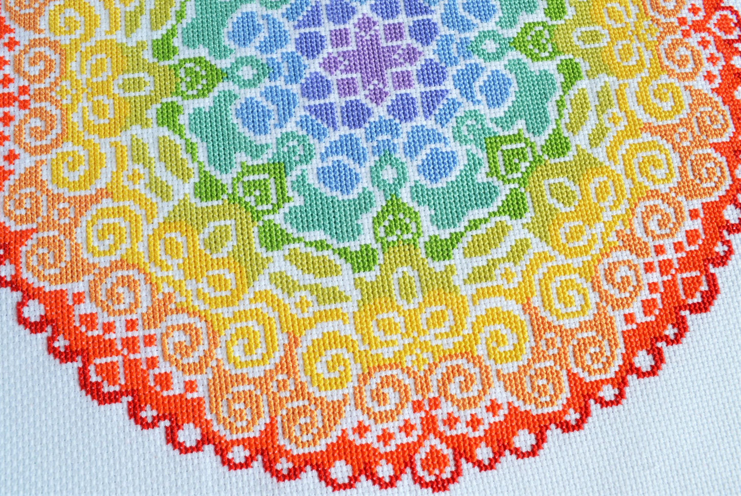 Spectrum Mandala Cross Stitch Kit