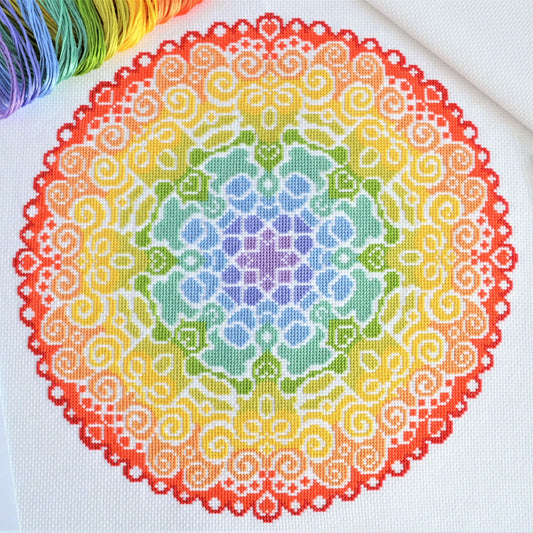 Spectrum Mandala Cross Stitch Kit