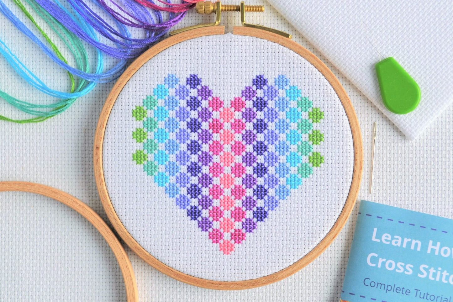 Cross Stitch Kit for Beginners ~ Spotty Heart