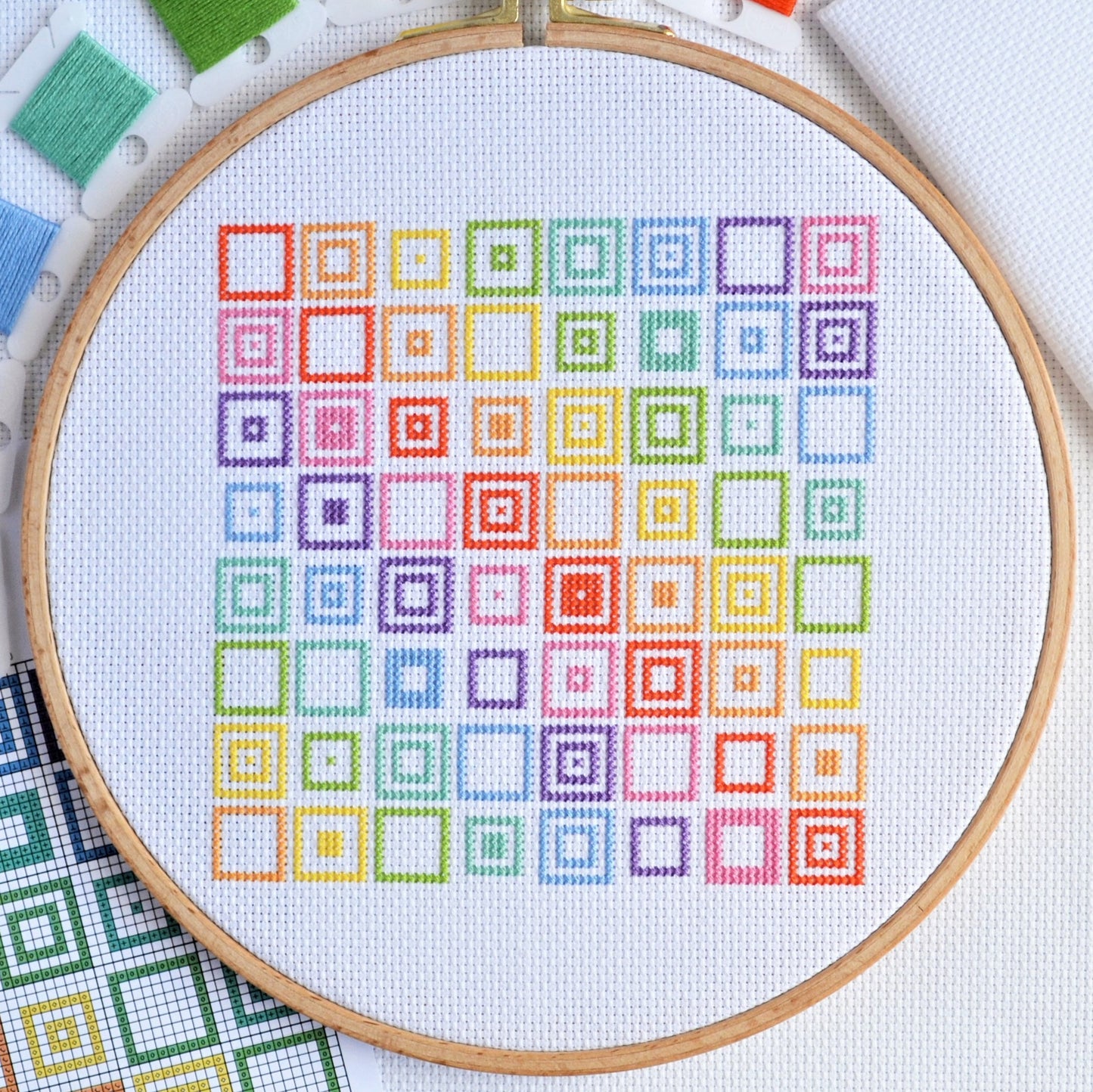 PDF Pattern for Geometric Squares