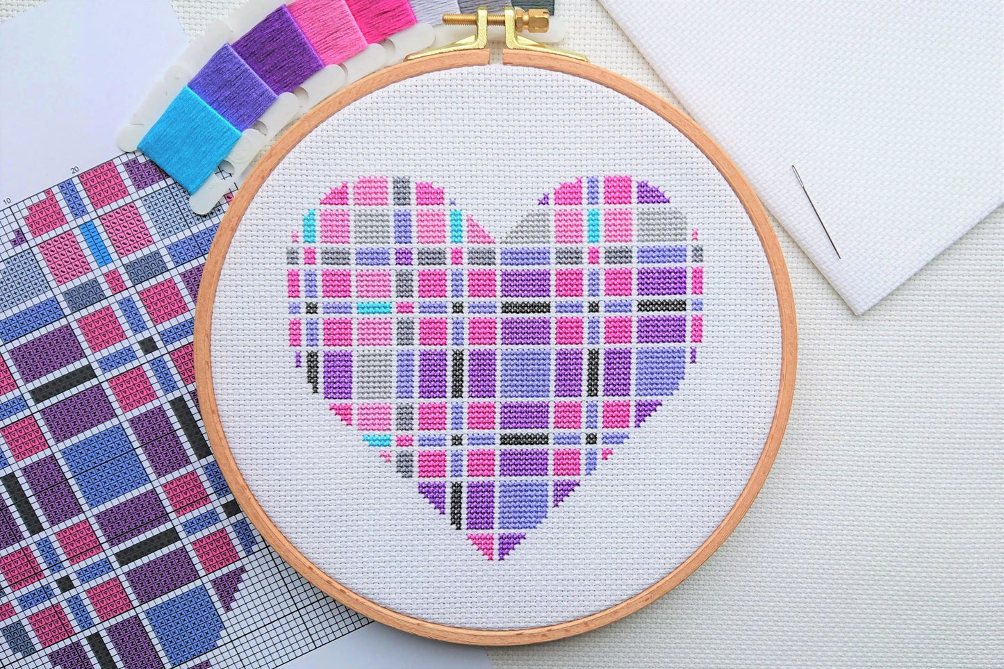 PDF Pattern for Tartan Heart