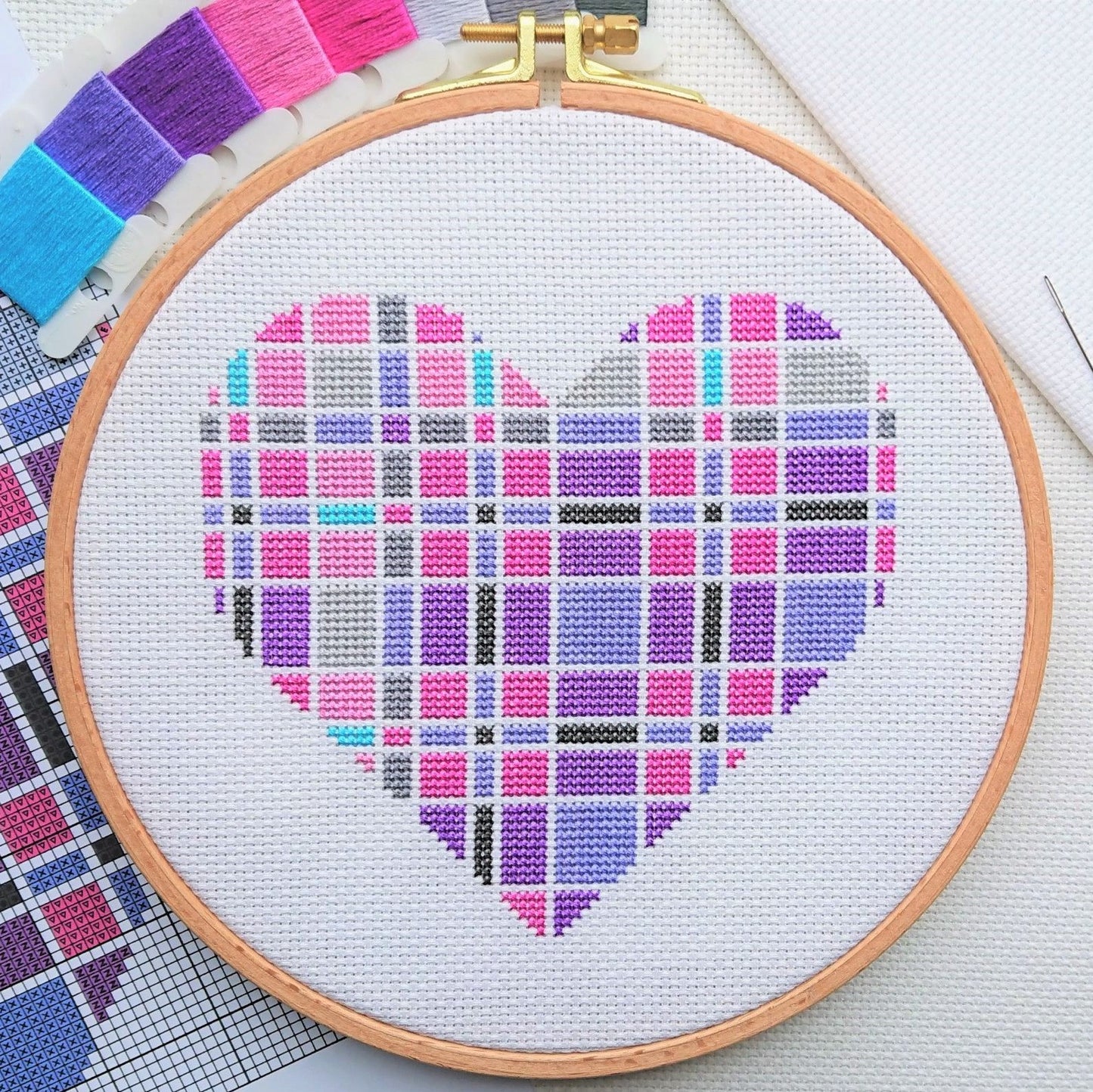 PDF Pattern for Tartan Heart