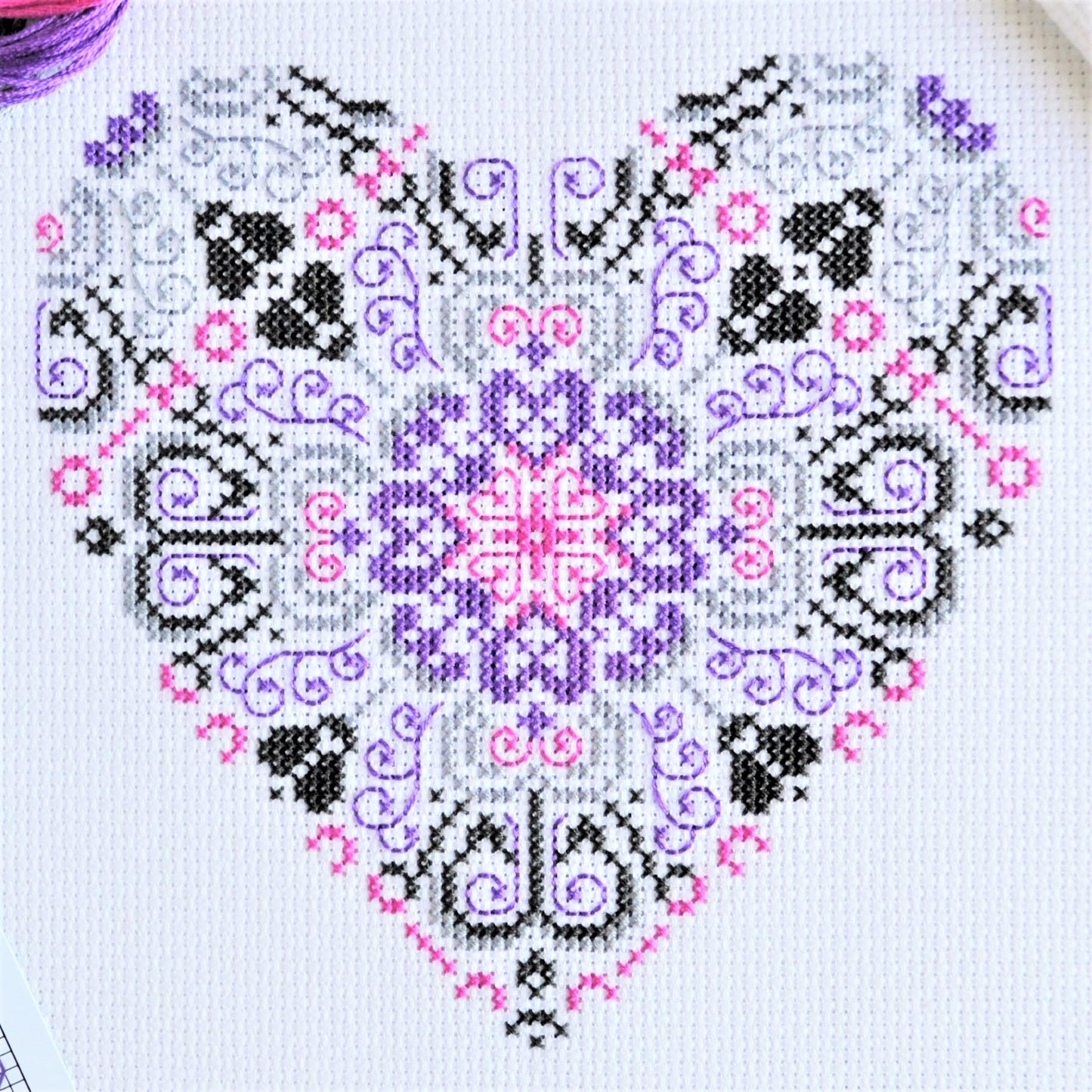 PDF Pattern for Vibrant Lace Heart