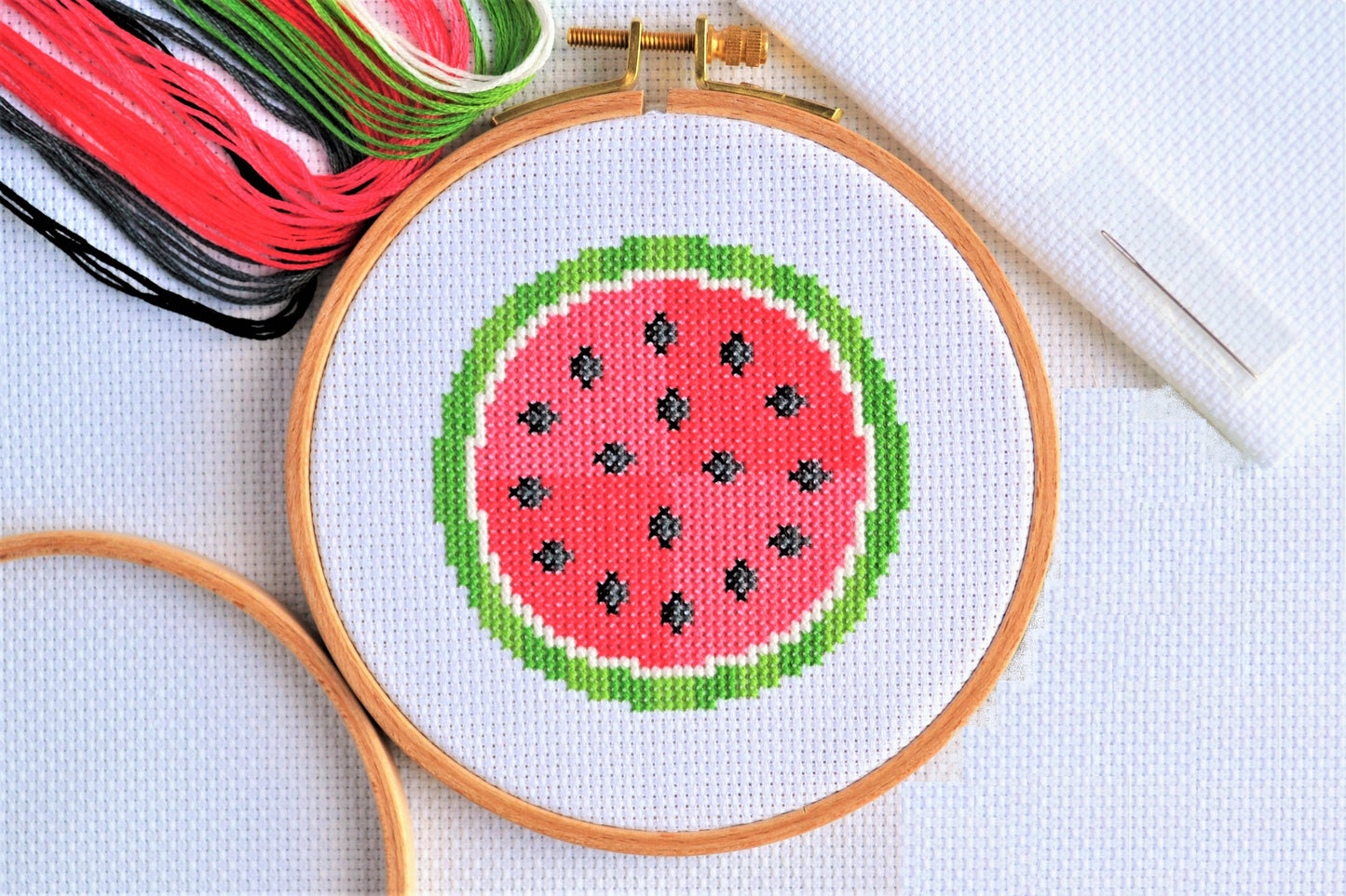 Mini Watermelon Cross Stitch Kit