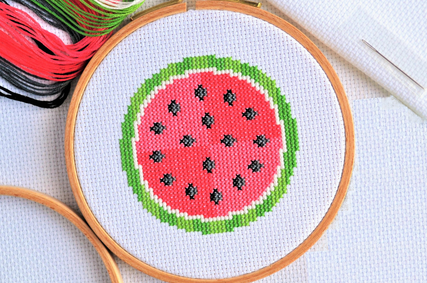 Mini Watermelon Cross Stitch Kit