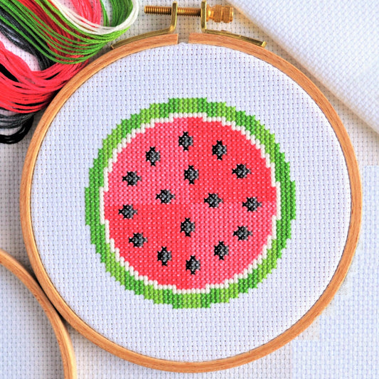 Mini Watermelon Cross Stitch Kit