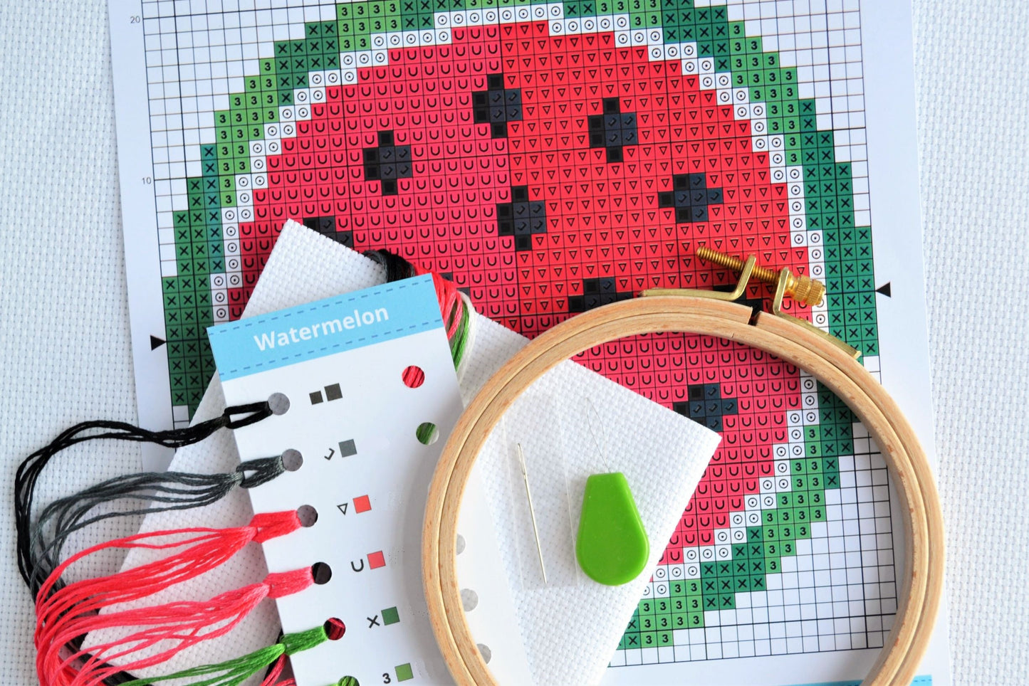 Cross Stitch Kit for Beginners ~ Watermelon