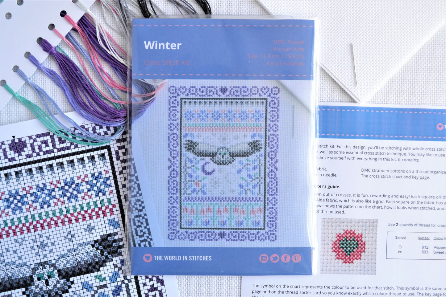 Winter Sampler Cross Stitch Kit